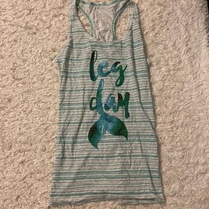 Raw Threads Leg Day Little Mermaid runDisney Tank Size S